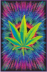 Canna Vibes Blacklight Poster - HalfMoonMusic