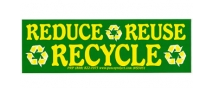 Reduce Reuse Recycle Sticker - HalfMoonMusic