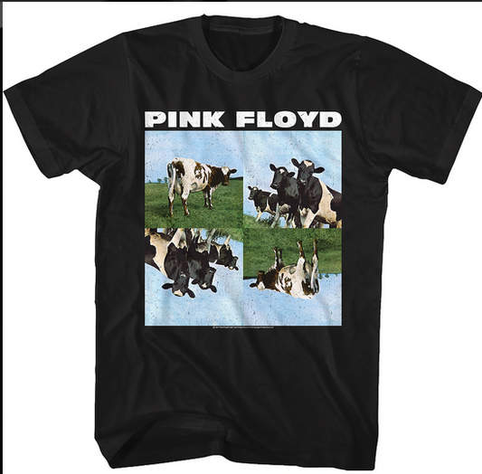 Mens Pink Floyd Cow Patterns T-Shirt - HalfMoonMusic