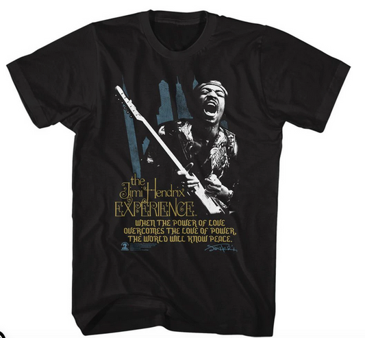 Mens Jimi Hendrix Power of Love T-Shirt - HalfMoonMusic