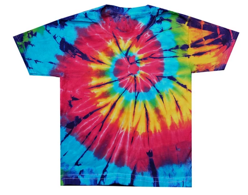 Mens Rainbow Spiral Tie-Dye T-Shirt - HalfMoonMusic
