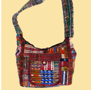 Patchwork Recycled Day Tripper Bag - HalfMoonMusic