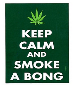Keep Calm & Smoke A Bong Sticker - HalfMoonMusic