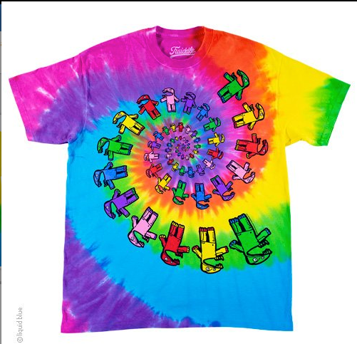 Mens Twiddle Spiral Tie-Dye T-Shirt - HalfMoonMusic