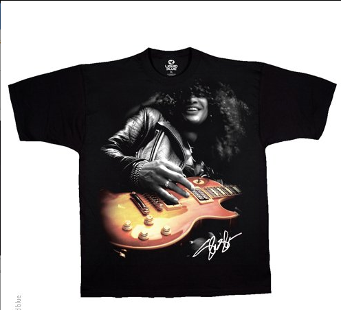Mens Slash Guitar T-Shirt - HalfMoonMusic