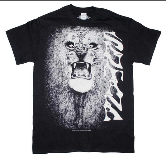 Mens Santana White Tiger T-Shirt - HalfMoonMusic