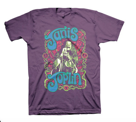Mens Janis Joplin Peace Of My Heart T-Shirt - HalfMoonMusic