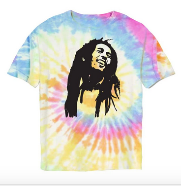 Bob Marley Face Youth Tie-Dye T-Shirt - HalfMoonMusic