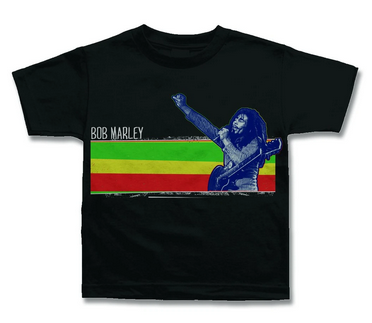 Bob Marley Rasta Stripe Youth T-Shirt - HalfMoonMusic