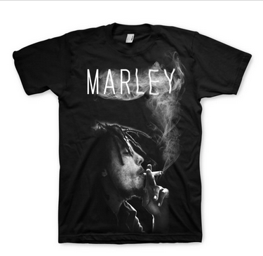 Mens Bob Marley Blunt Smoke T-Shirt - HalfMoonMusic