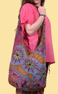 Large Tie-Dye Cotton Peddler Bag - HalfMoonMusic