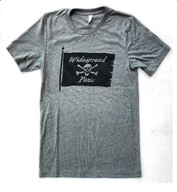 Mens Widespread Panic Jolly Roger T-Shirt - HalfMoonMusic