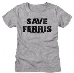 Mens Ferris Bueller Save Ferris T-Shirt - HalfMoonMusic