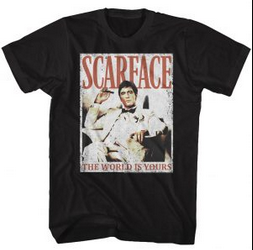 Mens Scarface The World Is Yours T-Shirt - HalfMoonMusic