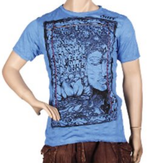 Mens Cotton Buddha Lotus T-shirt - HalfMoonMusic