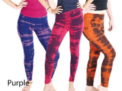 Womens Two-Tone Stripe Leggings - HalfMoonMusic