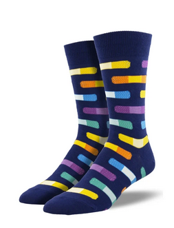 Mens Rainbow Bandages Socks - HalfMoonMusic