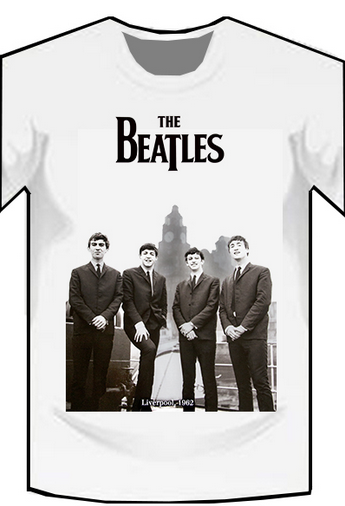 Mens The Beatles Group Suits T-Shirt - HalfMoonMusic