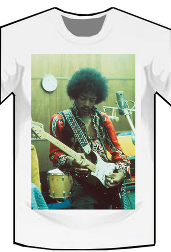 Mens Jimi Hendrix Studio T-Shirt - HalfMoonMusic