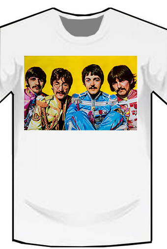 Mens The Beatles Sgt. Peppers Group T-Shirt - HalfMoonMusic
