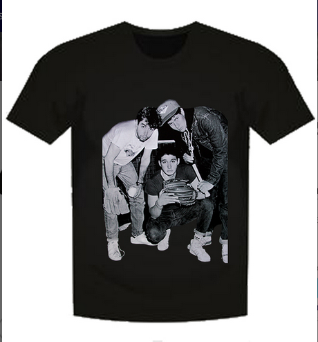 Mens Beastie Boys Group B/W T-Shirt - HalfMoonMusic