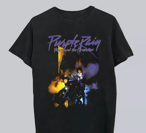 Mens Prince Purple Rain T-Shirt - HalfMoonMusic