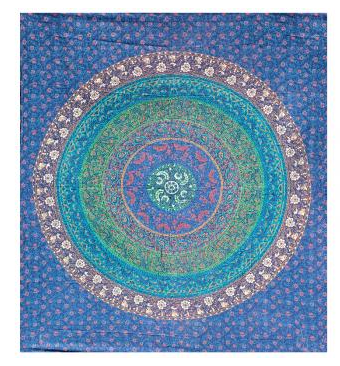 Floral 6 Kam Mandala Double Tapestry - HalfMoonMusic