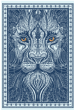 Mystic Lion 3D Indian Tapestry - HalfMoonMusic