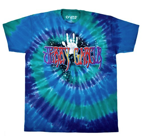 Mens Jerry Garcia Hand Cosmic Spiral Tie-Dye T-Shirt - HalfMoonMusic