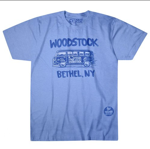 Mens Woodstock Bethel Bus T-Shirt - HalfMoonMusic