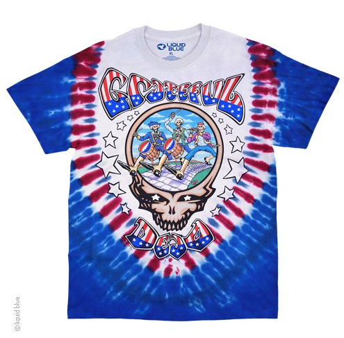 Mens Grateful Dead Tie-Dye Revolutionary Dead T-Shirt - HalfMoonMusic