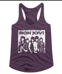 Womens Bon Jovi Racerback Tank Top - HalfMoonMusic