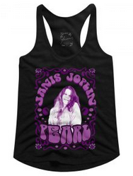 Womens Janis Joplin Pearl Racerback Tank Top - HalfMoonMusic