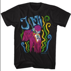 Mens Jimi Hendrix Psychadelic Solo T-Shirt - HalfMoonMusic