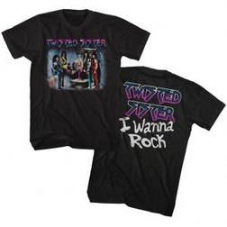 Mens Twisted Sister I Wanna Rock T-Shirt - HalfMoonMusic