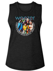 Womens Weezer Earths Best Sleeveless T-Shirt - HalfMoonMusic