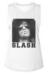 Womens Slash Smoking Sleeveless T-Shirt - HalfMoonMusic