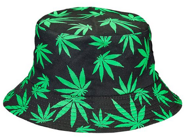 Green Hemp Leaf Bucket Hat - HalfMoonMusic