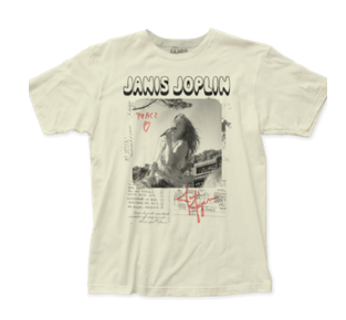 Mens Janis Joplin Peace T-Shirt - HalfMoonMusic