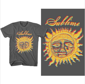 Mens Sublime Yellow Sun T-Shirt - HalfMoonMusic