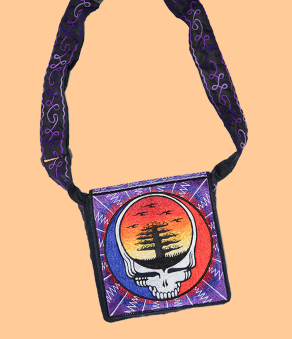 Grateful Dead Hand Embroidered Steal Your Tree Messenger Bag - HalfMoonMusic