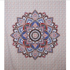 Zest For Life Red Blue Mandala Tapestry - HalfMoonMusic
