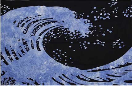 Zest For Life Ocean Wave Mini Tapestry - HalfMoonMusic