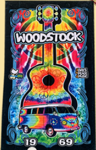 Woodstock 1969 Van Beach Towel - HalfMoonMusic