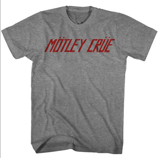 Mens Motley Crue Logo Grey T-Shirt - HalfMoonMusic