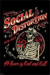 Social Distortion 40 Years Poster - HalfMoonMusic