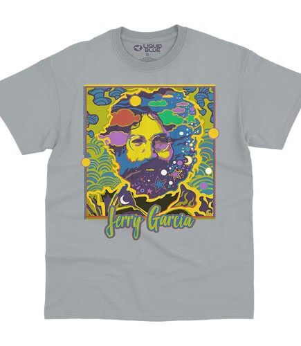 Mens Jerry Garcia Psychadelic Painting T-Shirt - HalfMoonMusic