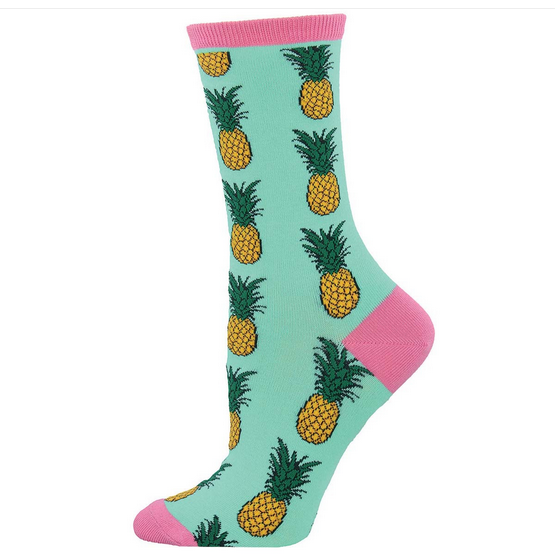 Women's Pineapple Socks - HalfMoonMusic
