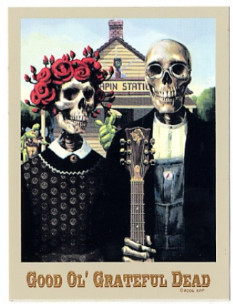 Grateful Dead Good Ol' Grateful Gothic Skeleton Sticker - HalfMoonMusic