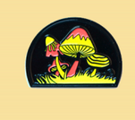 3 Yellow Mushrooms Hat Pin - HalfMoonMusic